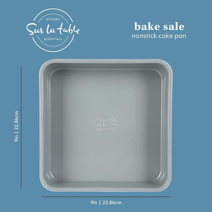 SUR LA TABLE Kitchen Essentials Bake Sale 9 Inch PFA Free Ceramic Nonstick Rectangular Cake Pan - Linen White