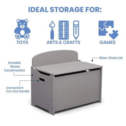 Delta Children My Size Deluxe Toy Box, Grey