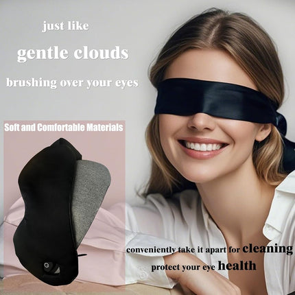 Rechargeable Cordless Heated Eye Mask for Dry Eyes - Adjustable Temperature Portable Eye Warm Compress for Migraines Styes Sinus & Sleep Men Women
