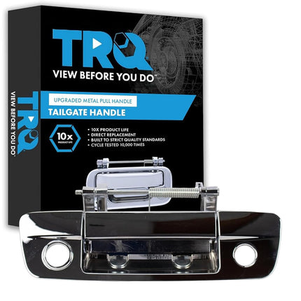 TRQ Metal Reinforced Tailgate Handle Chrome Compat