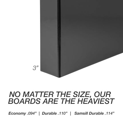 Samsill Durable Binder, Made in The USA, D Ring Binder, Customizable Clear View Binder, White, 2 Pack, Holds 625 Pages, 3 Inch