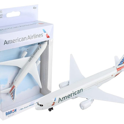 Herpa Toys Single Airplane American, toy model in small scale, aeroplane model, collect, play, miniature model made of plastic – suitable for 3 year olds