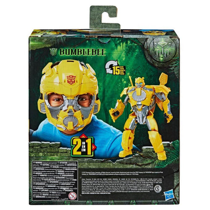 Transformers Toys Rise of the Beasts Film Bumblebee 2-in-1 Converting Mask for Ages 6 and Up, 22.5 cm