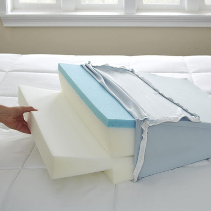 Thomasville Adjustable Cooling Gel Foam Wedge Pillow with Removeable Insert and Dual Foam Construction (AMZBA001WPL)