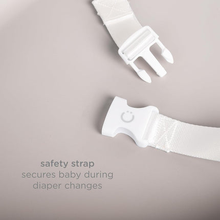 Ubbi Baby Changing Pad, Easy to Clean with Detachable Base, Lightweight, Waterproof Foam, includes Safety Strap and Non-Skid Feet, Taupe
