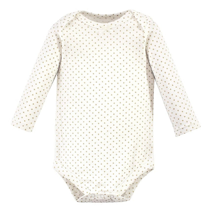 Hudson Baby Body de manga larga de algodón para bebé niña, Gold Unicorn, 18-24 meses
