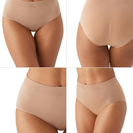 Wacoal Women's B-Smooth Seamless Full Coverage Brief Panty, 838175, Praline, XXL
