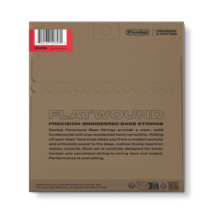 Dunlop Stainless Steel Flatwound Bass Strings Medium Scale 45-105