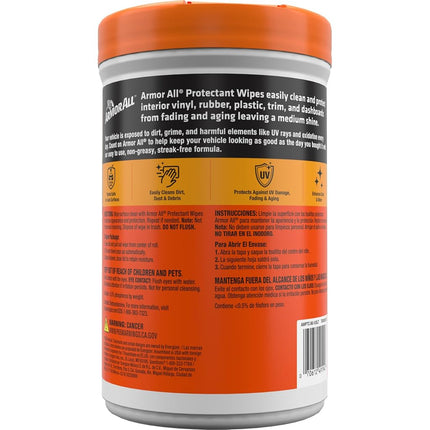 Armor All Original Protectant Wipes, Car Interior Cleaner Wipes with UV Protection to Fight Cracking & Fading, 90 Count