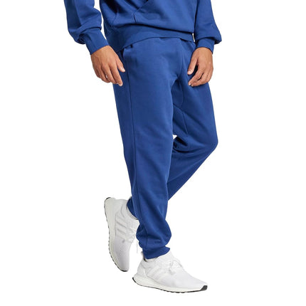 adidas Men's Essentials Feel Cozy Fleece Pants, Dark Blue/White, Large