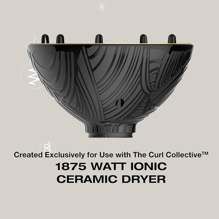 Conair The Curl Collective Coily Hair Diffuser, Works Exclusively with The Curl Collective Hair Dryer (sold separately)