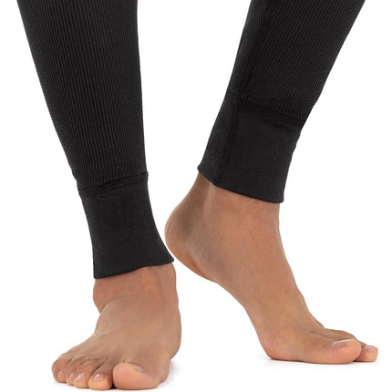 Fruit of the Loom Men's Recycled Premium Waffle Thermal Underwear Long Johns Bottom (1, 2, 3, and 4 Packs) Pajama, Black/Black/Natural, 4X-Large (Pack of 3)