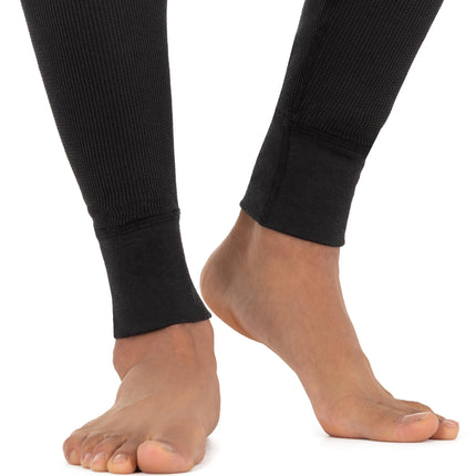 Fruit of the Loom Men's Recycled Premium Waffle Thermal Underwear Long Johns Bottom (1, 2, 3, and 4 Packs) Pajama, Black/Greystone Heather, 4X-Large (Pack of 2)
