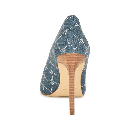 Nine West Women's Tatiana Pump, Denim Blue Logo 426, 4.5 UK