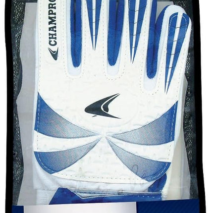 Gants de gardien de but de football Champro (Bleu/Blanc, 10/3 mm)
