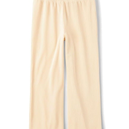 The Children's Place Girls' Pull on Active Wide Leg Pants, Frappe Velour Rib, XX-Large
