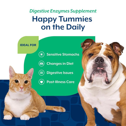 NaturVet – Digestive Enzymes for Dogs - Plus Probiotics & Prebiotics | Helps Support Diet Change & A Healthy Digestive Tract | for Dogs & Cats | 4 oz Powder