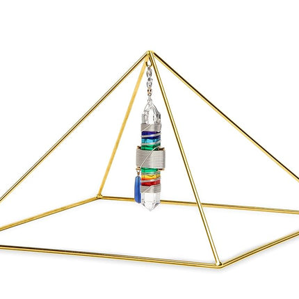 Pirámide de meditación de cobre de 23 cm y 51 grados de la mejor calidad para sanación