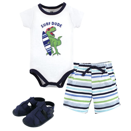 Hudson Baby Unisex Baby Cotton Bodysuit, Shorts an