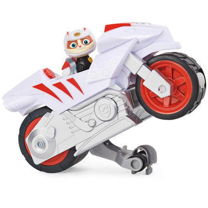 PAW PATROL Moto Pups Wildcat Figure with Pull-Out Motor with Wheelie Function - Toy Car