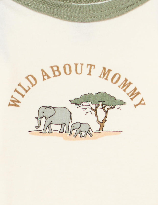 Hudson Baby Unisex Baby Unisex Baby Cotton Long-sleeve Bodysuits, Going on Safari, Preemie, Going on Safari 3-pack, Preemie