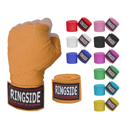 Ringside Mexican Style Boxing Hand Wraps (Pair), Neon Orange, 180"