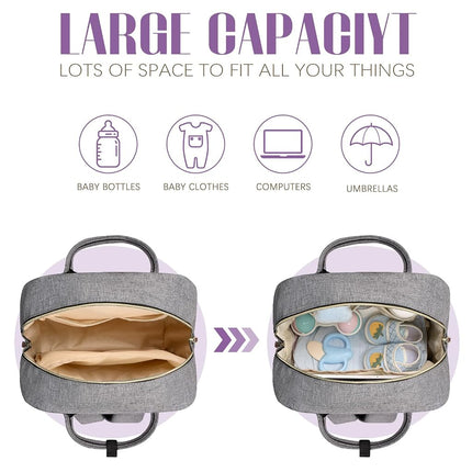 Tuwubi Diaper Bag Backpack, Baby Essentials Travel Tote Bag