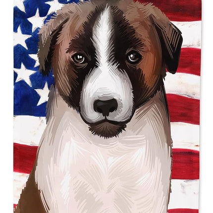 Caroline's Treasures CK6477CHF Cao de Gado Transmontano American Flag Flag Canvas House Size, Large, multicolor