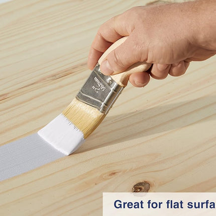 Zibra TC200LW Palm Pro Paint Brush for Top Coating and Flat Surfaces, 2 in, Natural