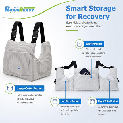 RoamReady Post Mastectomy Pillow After Breast and Heart Surgery Recovery