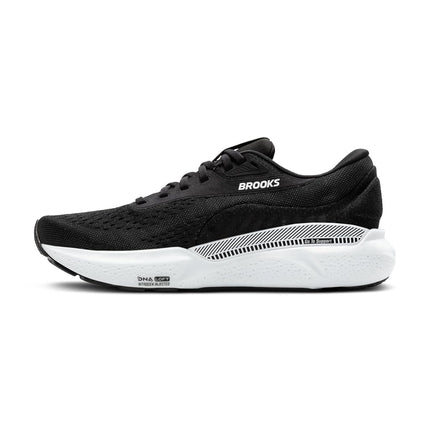 Brooks Women’s Adrenaline GTS 24 Supportive Running Shoe, Black/White, 11.5 Wide