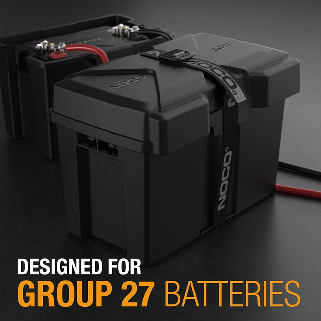 NOCO Snap-Top BG27 Battery Box Group 27 12V Battery Box for Marine, Automotive, Motorhome, Boat, RV and Travel Trailer Batteries