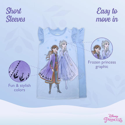 Disney Girls Little Princess Nightdress Nightdress Girls, Frozen 2, 2 Yıl