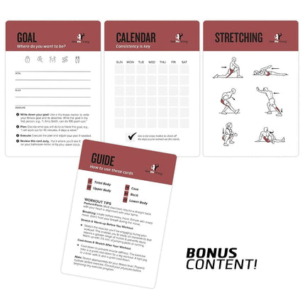 Cartes d'Exercices Kettlebell NewMe Fitness Entraînements à Domicile Musculation HIIT Construire du Muscle Guide Complet Fitness Routines Culturisme Apprendre les Mouvements KB Personnel Cartes 3,5"x5" Brûler les Graisses
