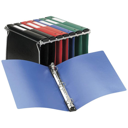 Avery Hanging Storage Flexible 3 Ring Binders, 1" Round Rings, 175-Sheet Capacity, Black, 4 Pack (17708)