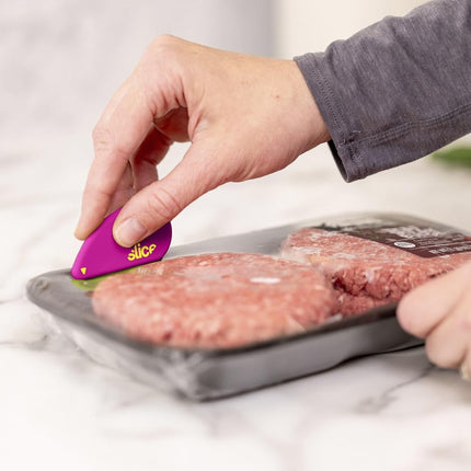 Slice Micro Safety Cutter | Safe Ceramic Box Cutter Lasting 11x Longer than Metal | Keychain Box Opener | 2 Pack | Fuchsia