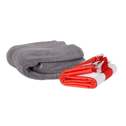 Dock & Bay Beach Towel - Quick Dry, Sand Free - Compact, Lightweight - 100% Recycled - Includes Bag - Cabana - Waikiki Coral Red - Extra Large (200x90cm, 78x35)