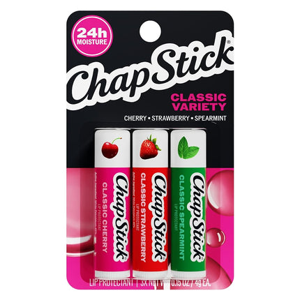 Chapstick Classic (3 Count) Cherry, Strawberry & S