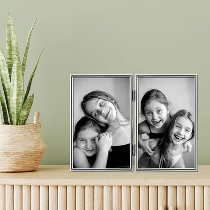 Lawrence Frames 650046D Simply Silver Metal 6.14" x 4.21" Picture Frame