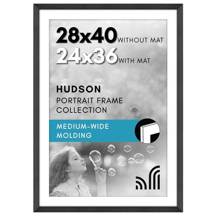 Americanflat 28x40 Poster Frame - Black Engineered