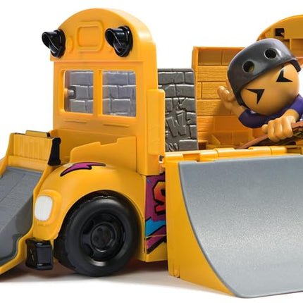 Tech Deck Sk8 Crew 2-in-1 Transforming Ultra Sk8 Bus & Storage with Fingerboard & Figure, Collectible Mini Skateboards, Kids’ Toys for Ages 5 and up