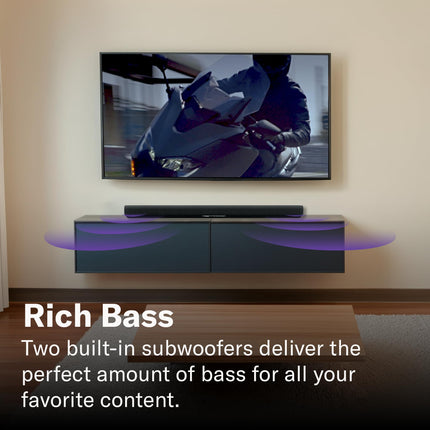 Barra de sonido Yamaha SR-B20A con subwoofers integrados y Bluetooth