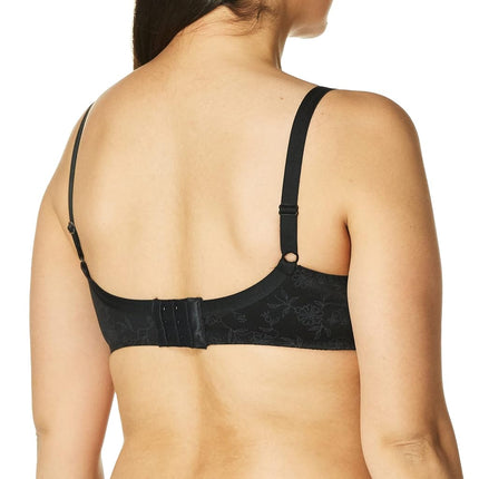 Playtex Women's Secrets Signature Floral Underwire Bra, Black, 34C
