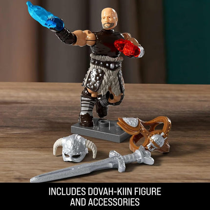 MEGA Skyrim Action Figures Building Toys, Alduin the World Eater with 619 Pieces, with 1 Dragonborn Figure, for Collectors, HXR98