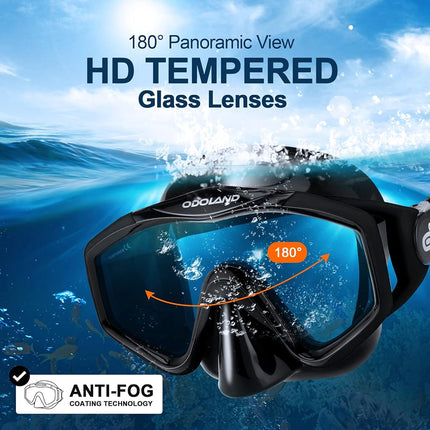 Snorkel Set for Adults, Anti-Fog Diving Mask with Dry Top Snorkel & Swim Fins, Wide View Scuba Flippers Snorkeling Gear for Men Women Youth Pink M