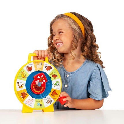 Basic Fun Fisher Price Classics See 'n Say Farmer Says Toy | Educational Talking Animal Wheel with Sounds | Retro Preschool Toy for Toddlers 18 months +