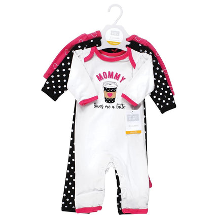 Hudson Baby baby-girls Cotton Coveralls, Mommys Latte, 6-9 Months