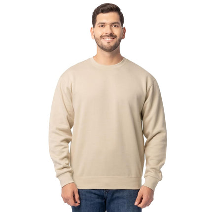 Fruit of the Loom Men's Eversoft Fleece Crewneck Sweatshirts, Moisture Wicking & Breathable, Sizes S-4x Shirt, Khaki Heather, 4XL