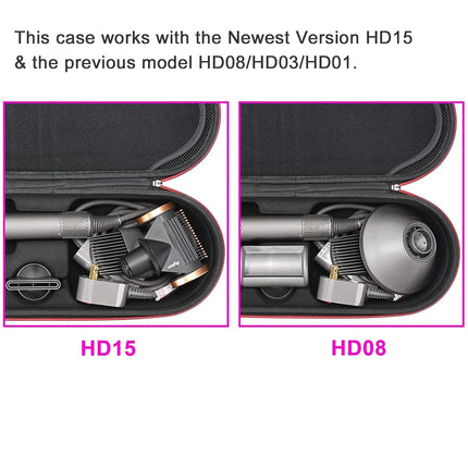 RLSOCO Case for Dyson Supersonic Nural/Supersonic Hair Dryer, Hard Travel Carrying Case, Holds All The Dyson Hair Dryer Attachments and Diffuser - Black (Case Only)