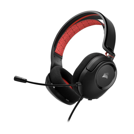 Corsair HS35 v2 Multiplatform Wired Gaming Headset � Flexible Omni-Directional Microphone � Universal 3.5mm Connection � PC, Mac, PS5, PS4, Xbox, Nintendo Switch, Mobile � Red